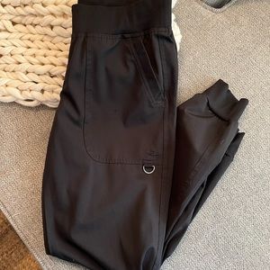 Black jogger scrub pants